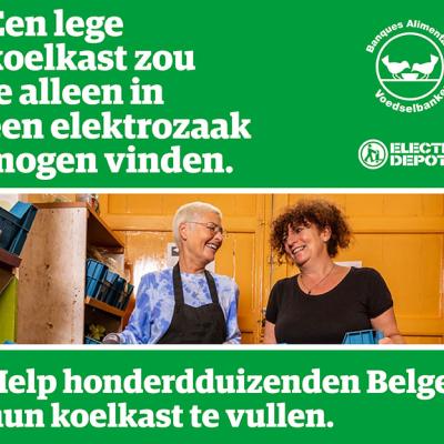 Vanaf 22 juli startte een sensibiliserings- en inzamelactie ten voordele van De  Voedselbanken  bij ELECTRO DEPOT.